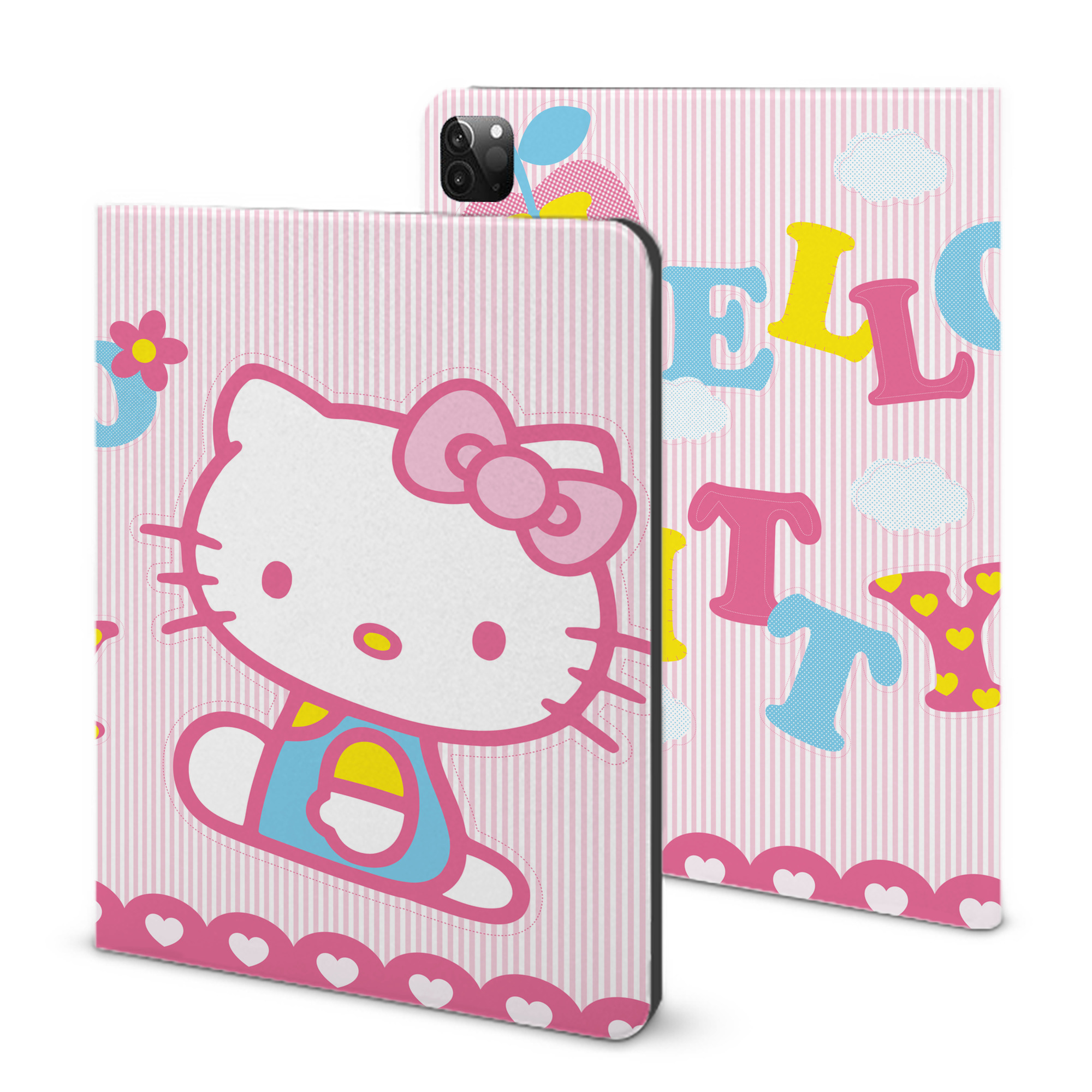 （画像用） Hello Kitty ハローキティ IPadケース ペンホルダー付き ブックスタイルデザイン